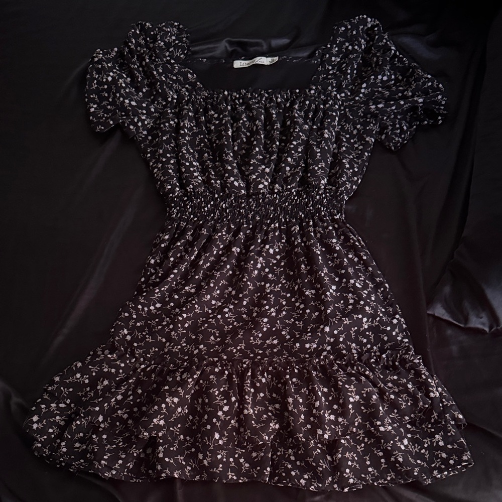 Liberty Love Black and White Floral Dress